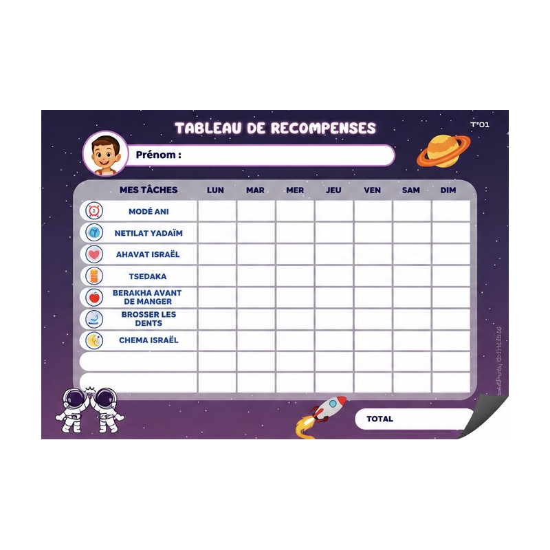 TABLEAU DE RÉCOMPENSES - FILLES / GARÇONS